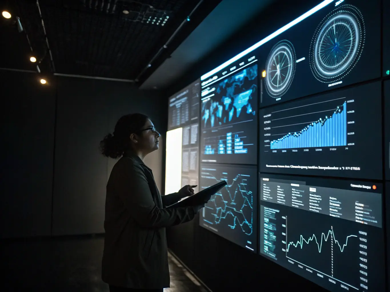 A dynamic visual representation of data flowing into an analytics dashboard, with charts, graphs, and heatmaps illustrating key business metrics and trends, emphasizing the power of data-driven decision-making.